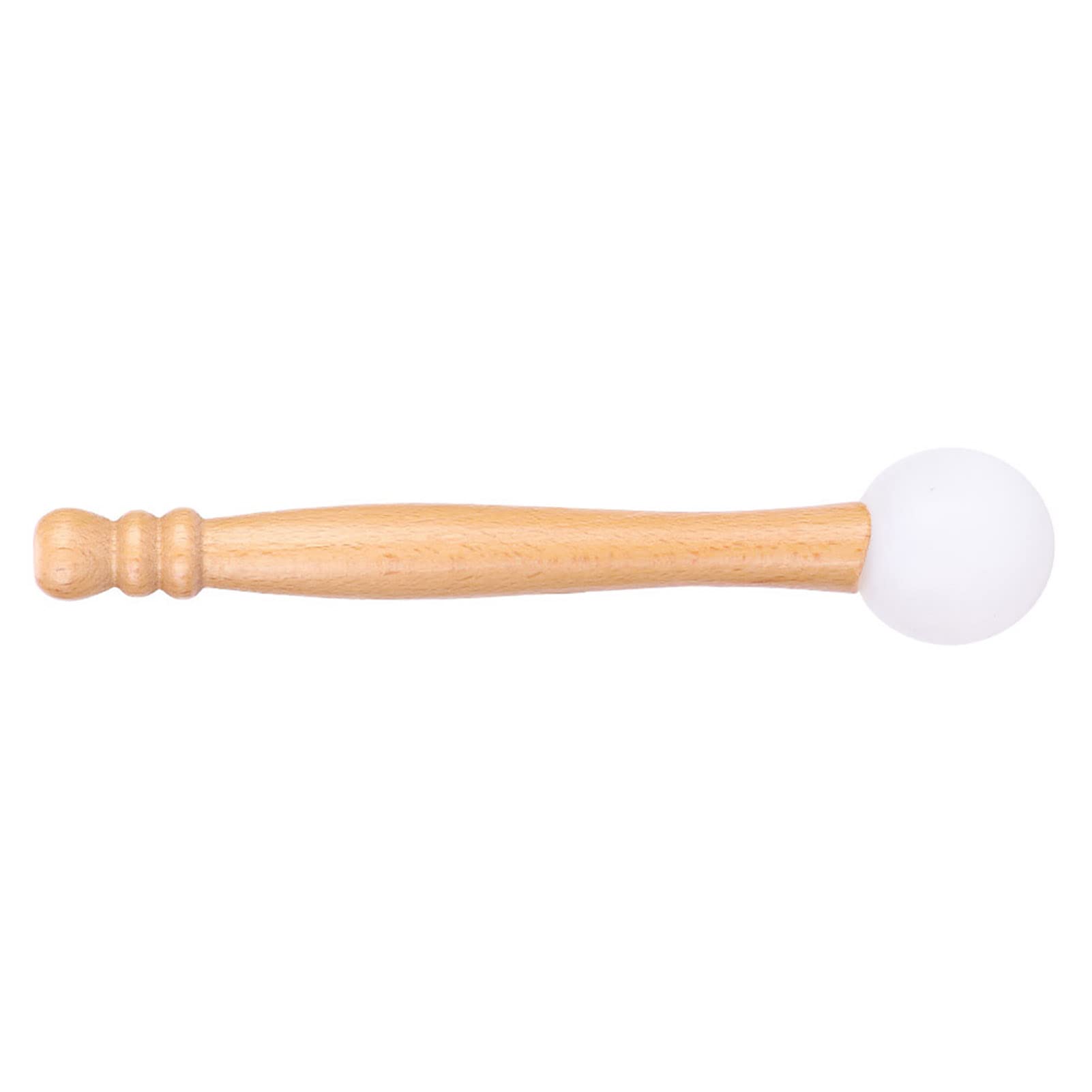 Wood Mallet Stick, for Playing Crystal Singing Rubber O Rings Bowl