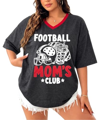 BLANCHES Plus Size Football Mom Shirt Women Game Day Oversized Tee at Amazon