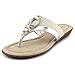 Bandolino Jo Women Open Toe Synthetic Ivory Thong Sandal