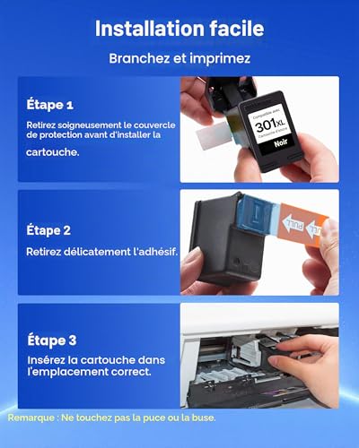 301XL Ink Cartridges Replacement for HP 301 Black and Colour Ink for HP 301XL Ink for Envy 4500 4507 4520 5530 4502 DeskJet 1000 1050 2050 2510 3050 1510 OfficeJet 2620 4630 4632 2622