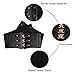 Nanxson Womens Elastic Wide Waist Band Tied Waspie Corset Obi Waist Belt PDW0077 (black)