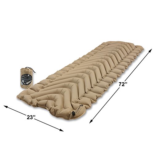 Klymit 06IVKd01C Insulated Static V Sleeping Pad, RECON, CoyoteSand