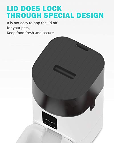 PUPSAND Automatic Cat Feeder 7L Bluetooth Dog Food Dispenser, Timed Pet Feeder Automatic Programmable Portion Control 1… - Image 5