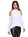 Soteer Womens Casual Cold Shoulder T-Shirt Flowy Swing Tops