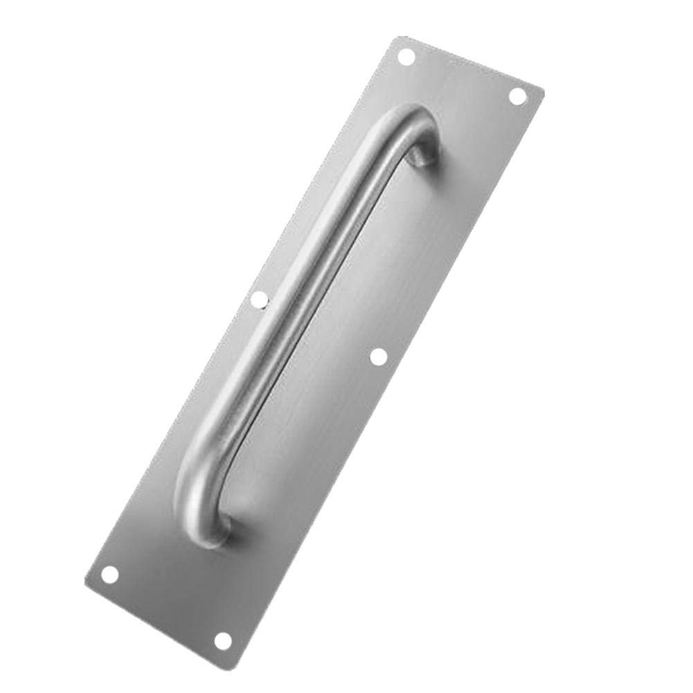 TOPINCN Door Handle Stainless Steel Pull and Push Plate Door Knob for Kitchen Restaurant Bar Business Place with Screws (Square L)