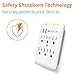 Satechi Slim Surge Protector White (6 AC & 2 USB) 2.4 amp Output for iPhone 6 Plus/6/5S/5C, iPad Air/Mini/3/2/1, iPod Touch 5G/4G, Samsung Galaxy S6/S6 Edge/S5/S4, Note 5/4, LG G4 and More
