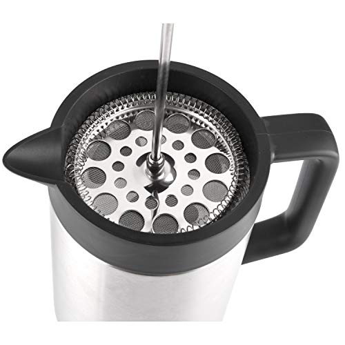Stainless Steel French Press Coffee Maker (34 oz) - No More Wasted Premium Coffee! Maximum Heat Retention, Double Wall, Thermal Insulated. Large Coffee Press Pot - For Tea Lover's too - Cresimo