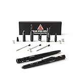 5 in 1 Tactical Pen by Peak Pro Gear with Flashlight, Ballpoint Pen, Glass and Window Breaker, Multi tool and Touch Screen Stylus. Cool EDC Self Defense Weapon, Gadget, Survival Tool, Birthday Gift