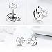 Cute Cat Earrings Stud Pearl Earrings for Women Mouse Cubic Zircon Hypoallergenic Earrings Christmas Birthday Gift (Cat earrings)