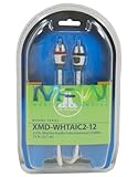 JL Audio XMD-WHTAIC2-12 12 ft (3.66 m) 2-Channel Marine RCA Audio Interconnect Cable