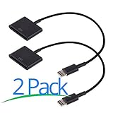 30 Pin to 8 Pin, 8-Pin Male to 30-Pin Female Converter Adapter for iPhone 7, 7 Plus, 6S, 6S Plug, 5S, 5C, iPad (2 pcs 8Pin to 30 Pin Adapter Black)