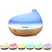 Aroma Essential Oil Diffuser - Ominihome 300ml Ultrasonic Cool Mist Humidifier - for Home Office Yoga - Wood Grain, Birthday Gift