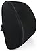 FitPlus Lumbar Support, Premium Deluxe Thick Lumbar Support Cushion Memory Foam! - with Cover for Home Office Or Car Seat Cushion (Black)