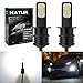 KaTur H3 LED Fog Light Bulbs Extremely Bright 2400 Lumens Max 75W High Power LED for Daytime Running Light DRL or Fog Lights, Xenon White (H3 White)