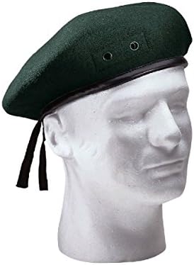 Military Style Wool Beret Green Red Black Blue Maroon Mens French Hat All Sizes
