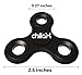 Chillax Fidget Spinner - Tri-Spinner Fidget Toy for Anxiety and ADHD (Black B)