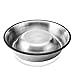 MEKBOK Pet Utensils Dog Bowl Non-Slip Double Dog Bowl High-Grade Stainless Steel Bowl Ruggedness