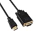 HDMI to VGA Cable Gold-Plated Adapter 1080P HDMI Male to VGA Male Active Video Converter Cord (6 Feet/1.8 Meters)