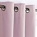 NICETOWN Room Darkening Curtain for Girl's Room Nursery Essential Thermal Insulated Solid Grommet Top Window Treatment Drape (Lavender Pink=Baby Pink, Sold Individually, 42 x 63 inch)