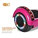 cho Electric Self Balancing Dual Motors Scooter Hoverboard with Built-in Speaker and LED Lights - UL2272 Certified (Pink)