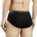 DAVID ARCHY 4 Pack Men's Ultra Soft Comfy Rib Micro Modal Briefs (L, Black)
