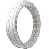 SharkBite, White, PEX Pipe 1/2 Inch, Flexible Tube, Potable Water, Push-to-Connect Plumbing Fittings, U860W100, 100 Foot Coil