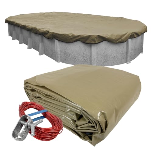Robelle 601527-4 Pool Cover for Winter, Superior, 15 x 27 ft Above Ground Pools