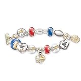 NFL Buffalo Bills Charm Bracelet: Go Bills! #1 Fan by The Bradford Exchange