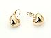 Simple Smooth Heart Leverback Earrings Fashion Jewelry for Women (Gold Plated)