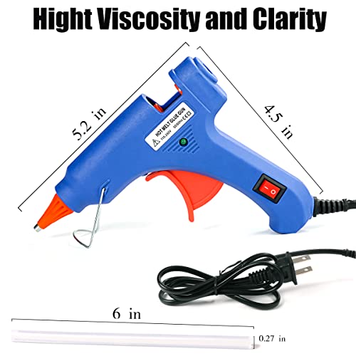 Hot Glue Gun Glue Gun with 30 Glue Sticks, Craft Glue Gun, Removable