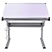 Tangkula Drafting Table Drawing Desk Adjustable Art & Craft Hobby Studio Architect Work (White)