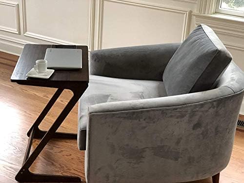 AVIGNON HOME Sofa Table TV Tray Super Top Laptop Desk Removable Side Snack End Tables for Bed Sofa Eating Writing Reading Living Room Walnut Couch Desk Dinner 23"X16" Tray 26" High