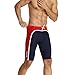 Baleaf Men's Splice Jammer Fashion Swimsuit Color Navy Red Size M