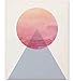 Midcentury Modern Art Abstract Watercolor Poster Abstract Mountain Geometric Watercolor Poster Pastel Wall Art Mountain Print Circle Triangle Pink Blue Geometric Wall Art 8x10 Poster