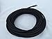 Round Cotton Covered Cord - 18/2 Antique Style Cloth Electrical Wire - 25' 18 Gauge Vintage Style Cord (Black Round)