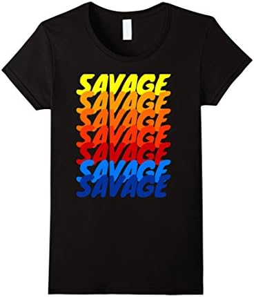 Womens Savage T shirt Insanity Trending Teen and Kids Clothing Gift Large Black