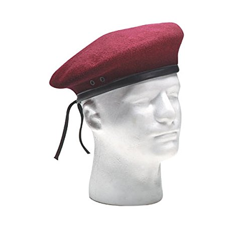 Rothco Gi Type Wool/Beret, Maroon, 6.75