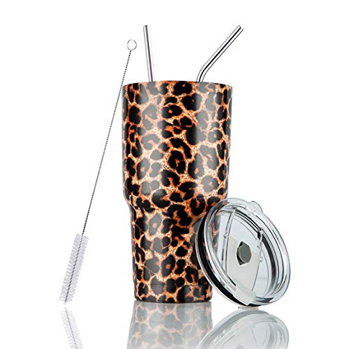 Joyclub 30oz Tumbler Stainless Steel Vacuum Tumbler Travel Mug with 2 PCS Straw, 1 Brush, 1 Slider Lid, Double Wall Vacuum Insulation Cup Car Accessories - Thumbnail 7
