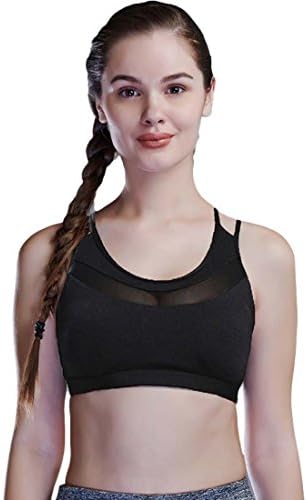 RRAVE Women's Black Show Off Stringy/Strappy Medium Support Sports Bra S Black