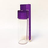 Clear Glass Tall Snuff Vial w/ Purple Spoon Top