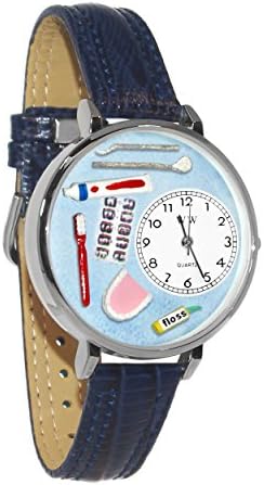 Dentist Navy Blue Leather and Silvertone Watch #WG-U0620001