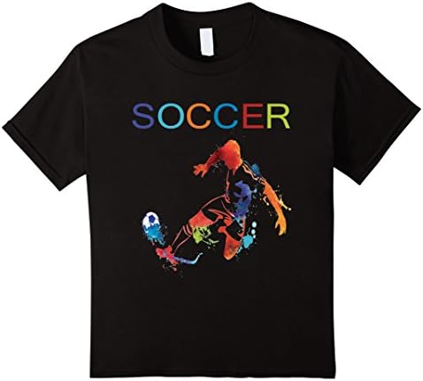 Kids Soccer T-Shirt for Girls, Boys,Teens, Men &amp; Women 8 Black