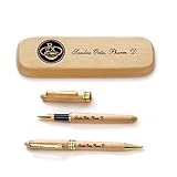 Thanh 39's Personalized Maple Wood Case and Two Pens for Pharmacists