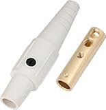 Marinco CLS20FB-B CLS Cam Type, Series 16 Inline, Single Pin Connector, 400 Amp, 600 Volt, #2 - 2/0 AWG, Female - White (B)