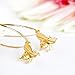 Gold Tone Hoop Earrings With Little Bee Charms