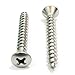Bolt Dropper 8 x 1 Stainless Steel (100pc) Oval Head Wood Screws 18-8 (304) Choose Corrosion Resistant Commercial Grade Choose Size & Type, Drywall Screw Gun
