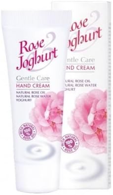 Rose Joghurt Gentle Care Hand Cream with Natural Rose Oil, Natural Rose Water, Yoghurt, Argan Oil and Squalane 2.5 oz