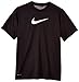 Nike Dry Big Kids Boys Training T-shirt,Black/White,SM (8 Big Kids)
