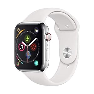 Apple-Watch-Series-4-44mm-GPS-Cellular-Stainless-Steel-Case-with-White-Sport-Band-Renewed Apple Watch Series 4 44mm (GPS + Cellular) - Stainless Steel Case with White Sport Band (Renewed)