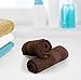 Utopia Towels 12 Pack Premium Wash Cloths Set (12 x 12 Inches) 100% Cotton Ring Spun, Highly Absorbent and Soft Feel Washcloths for Bathroom, Spa, Gym, and Face Towel (Dark Brown)